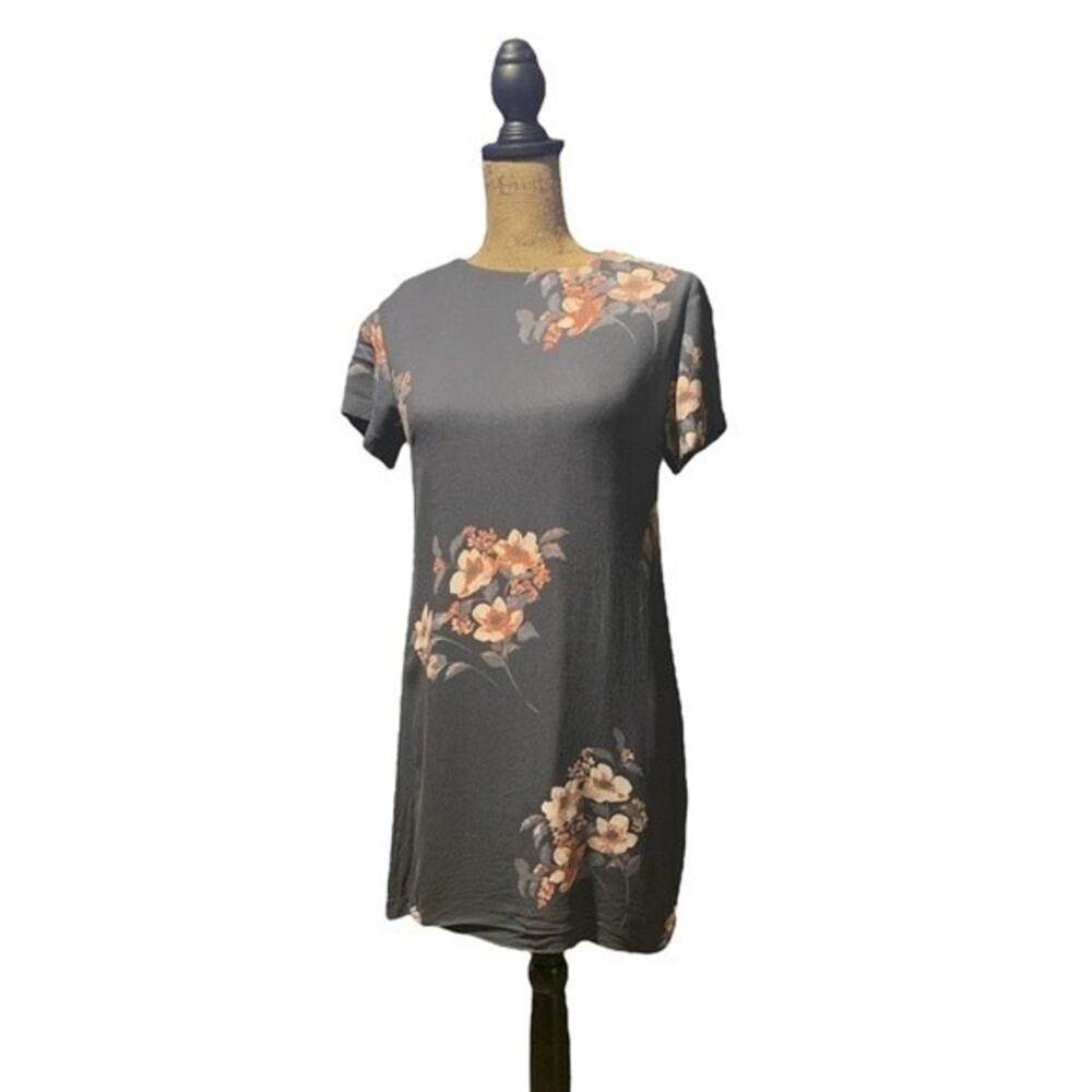 Vici Mini Dress Floral Gray Pink Wedding Guest Event Special Occasion Sz Medium